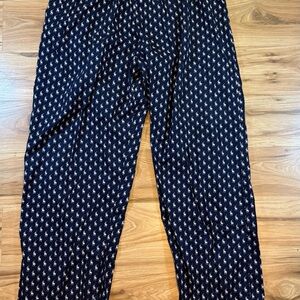 Lauren Ralph Lauren Navy and Cream Polo Motif Lounge Pants